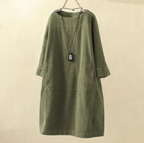 Hilda Chic Super Stylish and High Quality Corduroy Dress Silhouette Collection