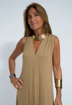 Yazmín Boutique Long Slimming Dress and Vest Set Chic Silhouette Collection