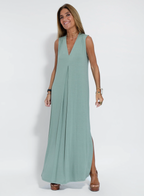 Ana Exclusive Maria Set of Long Slimming Dress and Vest Elevated Occasion Wear
