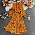 Miriam Aesthetic Dress with Polka Dots Elevated Occasion Wear