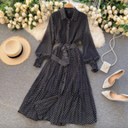 Miriam Aesthetic Dress with Polka Dots Elevated Occasion Wear
