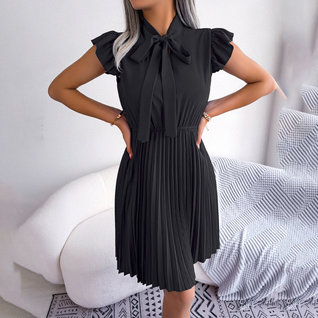 Lilian Minimalist Fashionable Pleated Dress Statement Occasion Edit