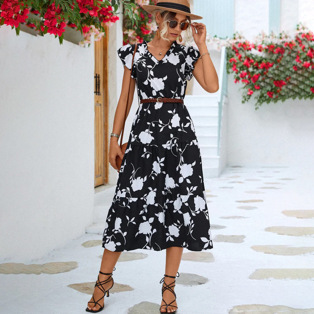Lourdes Chic Summer Dress Elevated Occasion Wear