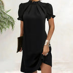 Milagros Chic Black Mini Dress Silhouette Collection