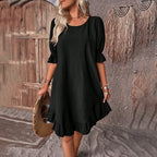 Ositha Premium Casual Evening Dresses with Puff Sleeves Chic Silhouette Collection