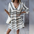 Francisca Chic Summer Dress with Flared Sleeves Elevated Occasion Wear