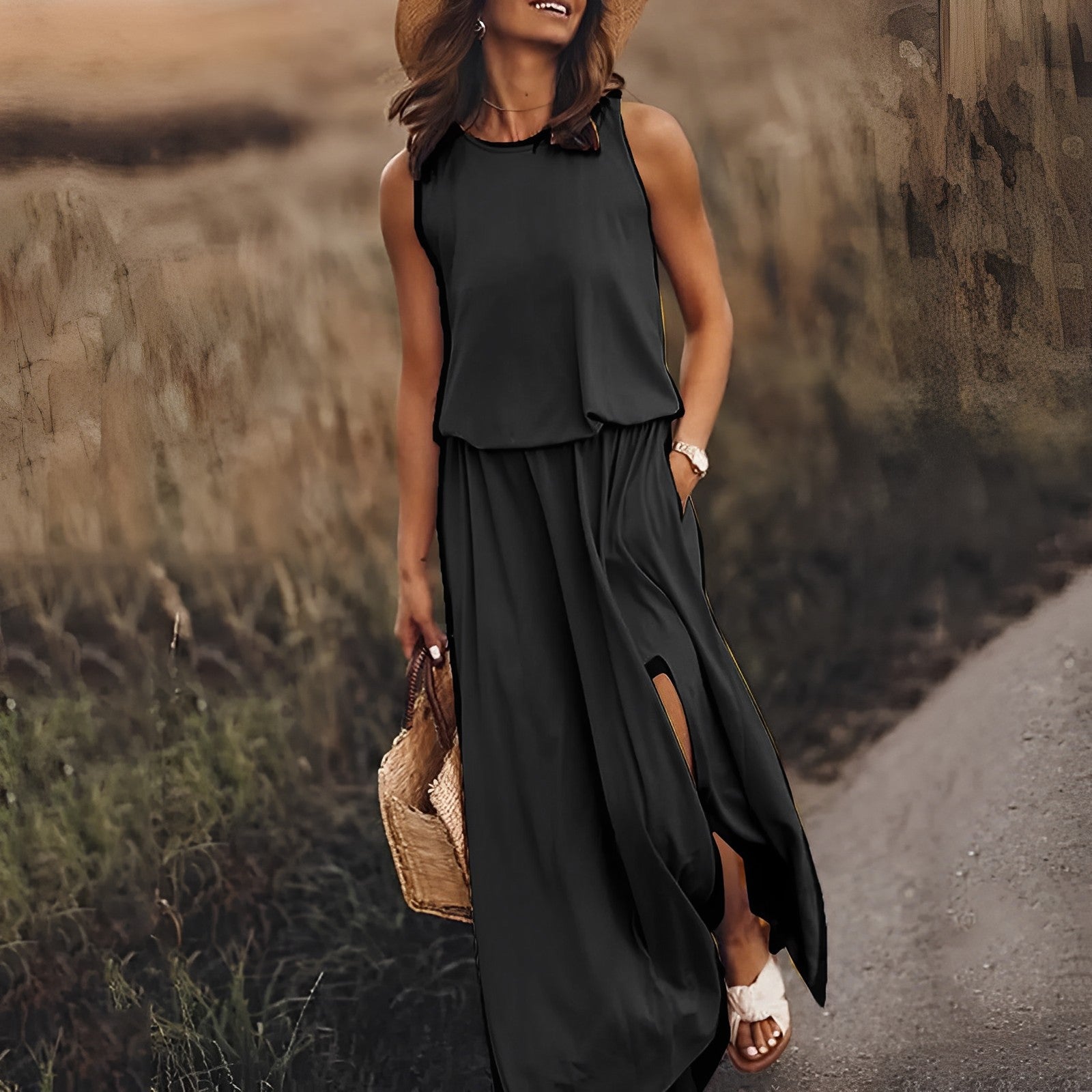 Liliana Effortless Colorful Dress Elevated Occasion Wear