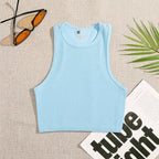 DressBetty - Solid Basic Seamless Streetwear Tank Tops