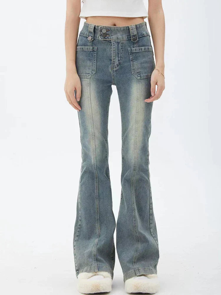 Harajuku Streetwear Chic 2000s Tide Trousers Y2K Bell Bottom