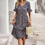 Lena Elevated Women's Casual Floral Summer Dress Evening Wear Edit