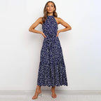Sara Aesthetic Long Polka Dot Dress Boutique Collection