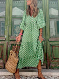 Bohemian Beauty Green Maxi Dress