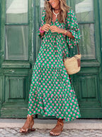 Bohemian Beauty Green Maxi Dress