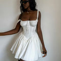 Boho Inspired Corset Mini Dress Sexy Straps Summer Dresses Party Dress