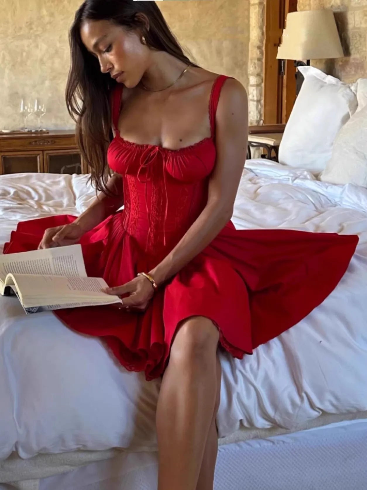 Boho Inspired Corset Mini Dress Sexy Straps Summer Dresses Party Dress