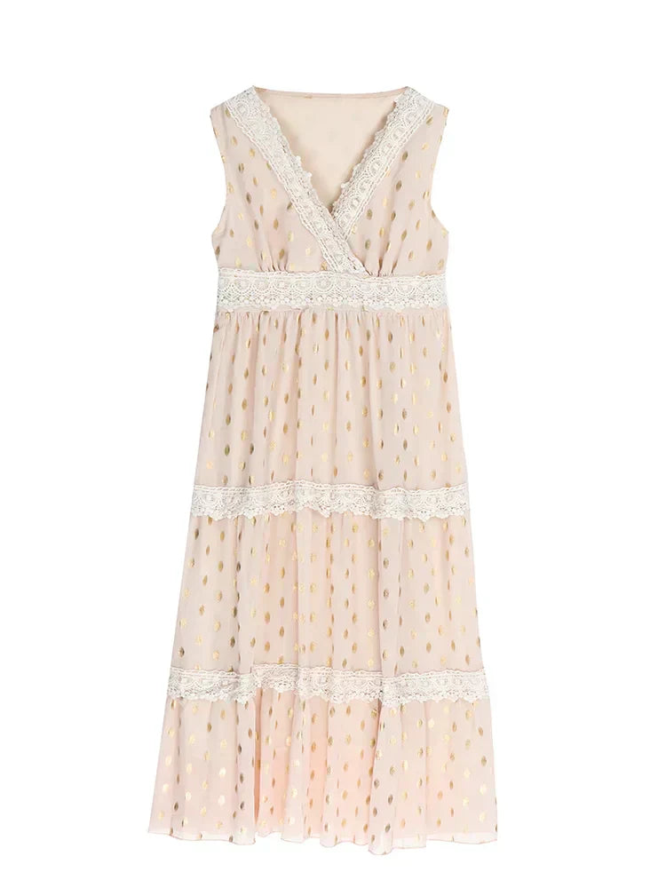 Paula Aesthetic Maxi Dress Boho Lace Statement Occasion Edit