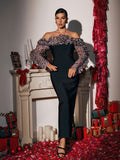 Halterneck Leopard Bandage Maxi Dress
