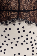 Bowie Lace Plunge Dot Maxi Dress