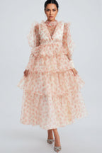 Irvan Crushed Mesh Maxi Dress
