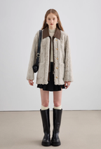 Bicolor Fur Coat