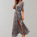 Nadia Exclusive Maxi Wrap Summer Dress Elevated Occasion Wear