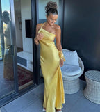Paulina Elegant Lace Up Off - Shoulder Dress