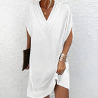 Estela Boutique Timeless Dress with a V Neck Premium Wardrobe Essential