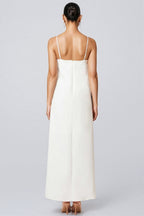 Britt Strapless 3D Flower Maxi Dress