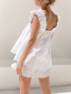 Always Chic Cotton Sling Ruffle Shorts Set