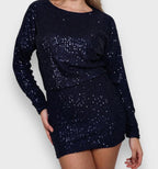 Elisa Minimalist Glitter Dress Designer Edit