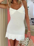 Sexy Sleeveless Spaghetti Strap V-Neck Mini Dresses