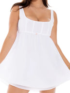 Chic Vintage Fairy Square Neck Aesthetic Mini Dresses
