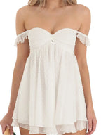 Casual Short Sleeve BacklessOff Shoulder Backless Mini Dresses