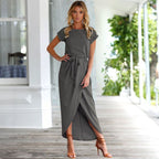 Maricarmen Premium Fashionable Maxi Dress with a Slit Chic Silhouette Collection