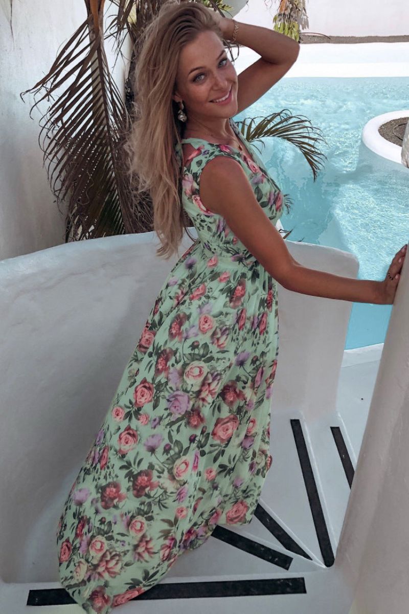 Nancy Exclusive Sleeveless Summer Dress Chic Silhouette Collection