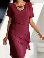 Cristal Effortless Cocktail Dress Made of Chiffon Boutique Collection