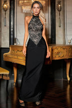 Abihail Backless Floral Lace Maxi Dress