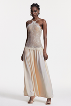 Cadwalader Lace Floral Ruch Maxi Dress