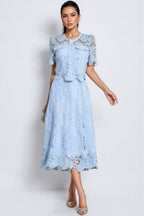Ternence Blue Lace Set Madi Dress Two Piece Set