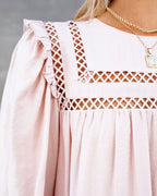 Canyon Pocketed Tiered Babydoll Dress Blush