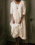 Eugenia Minimalist Oversized Women's Linen and Cotton Dress Designer Edit