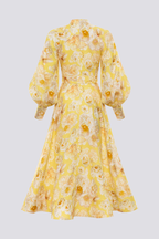 Paulina Elevated Balloon Sleeve Floral Maxi Dress Boutique Collection