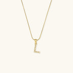 Celeste - Gold Pearl Letter Necklace