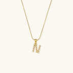 Celeste - Gold Pearl Letter Necklace