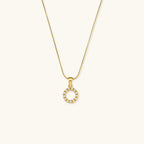 Celeste - Gold Pearl Letter Necklace