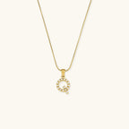 Celeste - Gold Pearl Letter Necklace