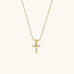 Celeste - Gold Pearl Letter Necklace