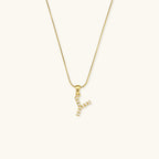 Celeste - Gold Pearl Letter Necklace