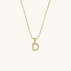 Celeste - Gold Pearl Letter Necklace