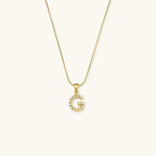 Celeste - Gold Pearl Letter Necklace